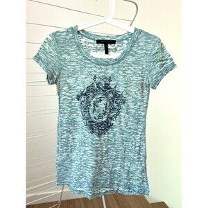 Bcbgmaxazria XXS Pastel Green Pisces Dreamer Fish Shirt Tshirt